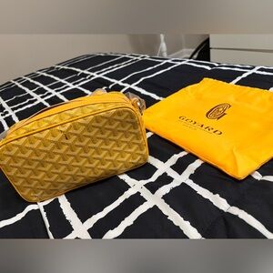 Goyard Mustard Yellow Leather Pouch